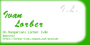 ivan lorber business card