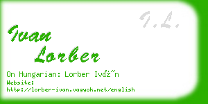 ivan lorber business card